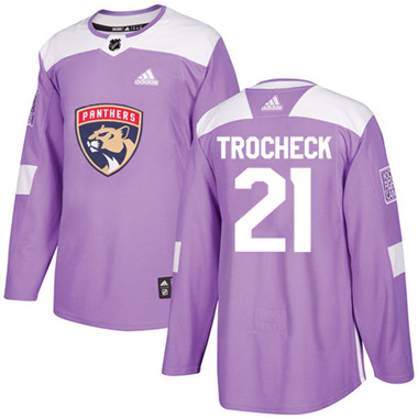 Adidas Panthers #21 Vincent Trocheck Purple Authentic Fights Cancer Stitched NHL Jersey