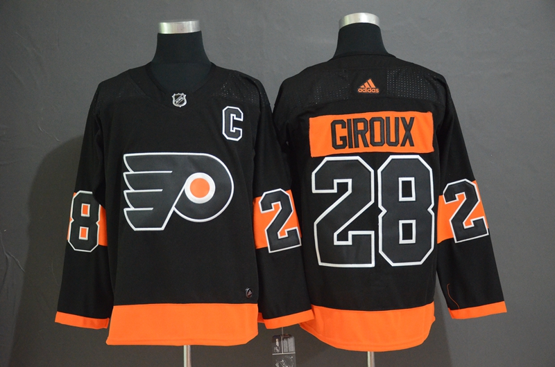 Flyers 28 Claude Giroux Black Alternate Adidas Jersey