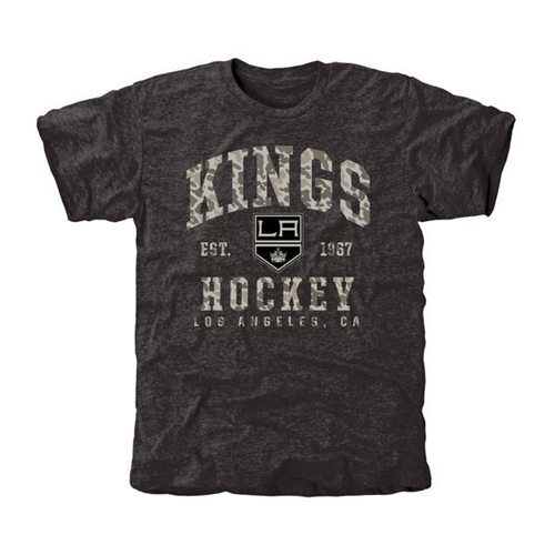 Men's Los Angeles Kings Black Camo Stack T-Shirt