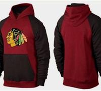 Chicago Blackhawks Pullover Hoodie Burgundy Red & Black