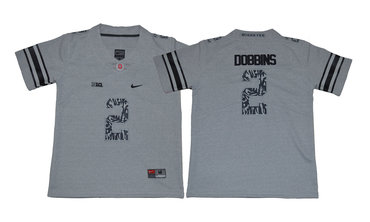Ohio State Buckeyes 2 J.K. Dobbins Gray Youth College Football Jersey