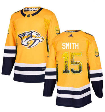 Predators 15 Craig Smith Gold Drift Fashion Adidas Jersey