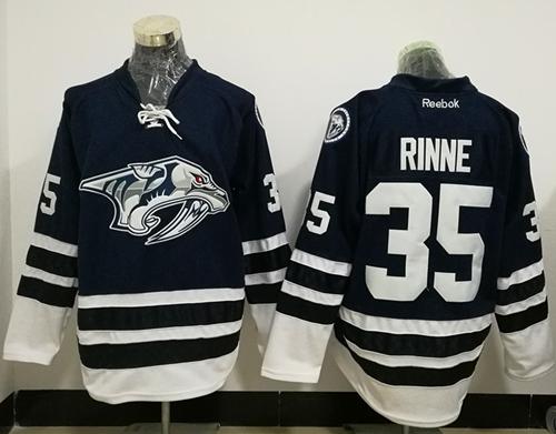 Predators #35 Pekka Rinne Blue Third Stitched NHL Jersey