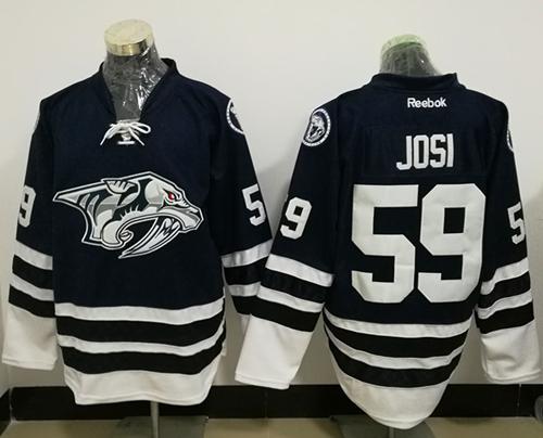 Predators #59 Roman Josi Blue Third Stitched NHL Jersey