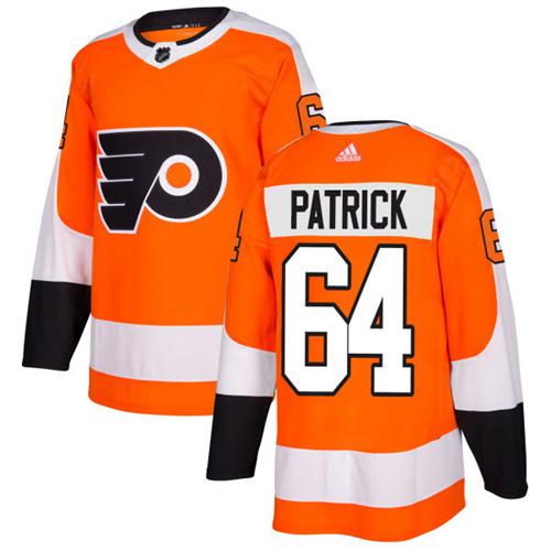 Adidas Flyers #64 Nolan Patrick Orange Home Authentic Stitched Youth NHL Jersey