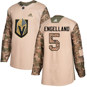 Youth Adidas Golden Knights #5 Deryk Engelland Camo Authentic 2017 Veterans Day Stitched NHL Jersey