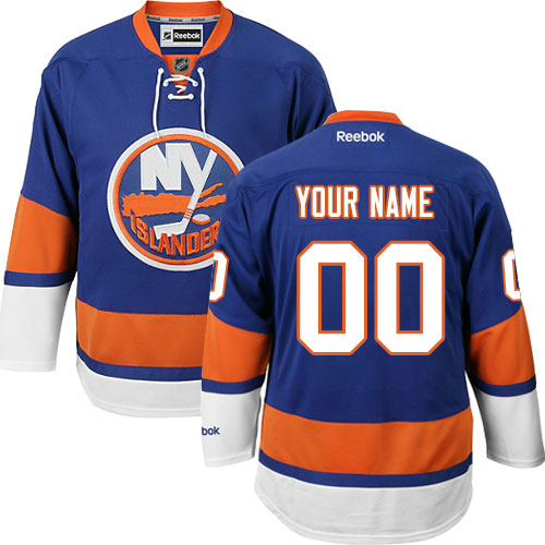 Men's Reebok New York Islanders Customized Authentic Royal Blue Home NHL Jersey
