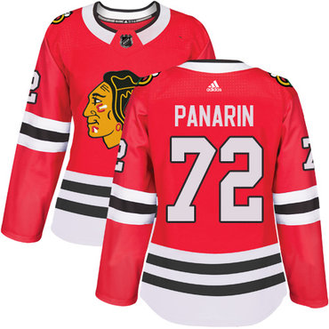 Adidas Blackhawks #72 Artemi Panarin Red Home Authentic Women's Stitched NHL Jersey - 副本