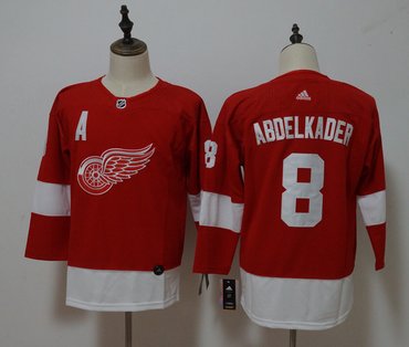 Women Red Wings 8 Justin Abdelkader Red Adidas Jersey