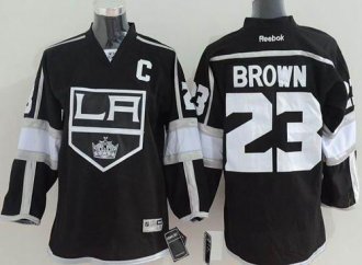 Youth Los Angeles Kings #23 Dustin Brown Black Home Stitched NHL Jersey