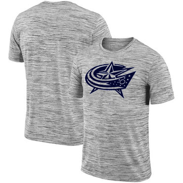 Columbus Blue Jackets 2018 Heathered Black Sideline Legend Velocity Travel Performance T-Shirt