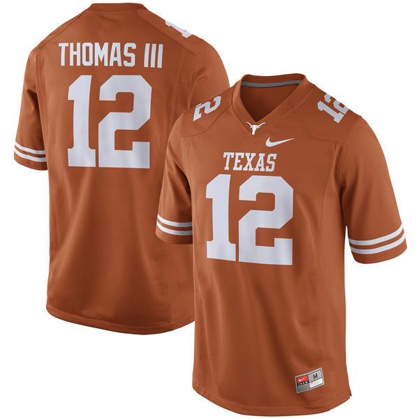 Texas Longhorns 12 Earl Thomas III Orange Nike College Jersey