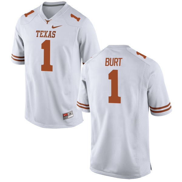 Texas Longhorns 1 John Burt White Nike College Jersey