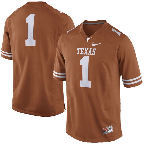Texas Longhorns 1 Orange Nike College Jersey