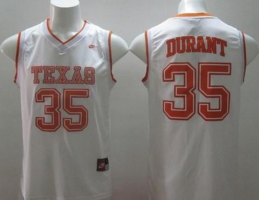 Texas Longhorns #35 Kevin Durant White Stitched NCAA Jersey