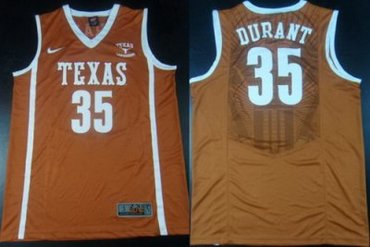 Texas Longhorns 35 Kevin Durant Orange College NCAA Basketball Jerseys