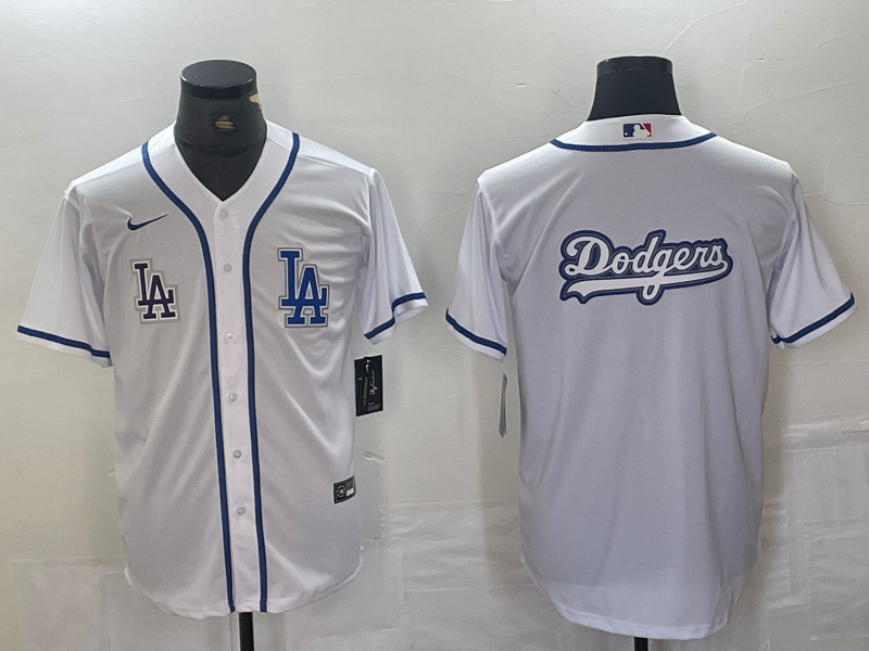 Men's Los Angeles Dodgers Gig logo White Cool Base Stitched Baseball Jersey 4