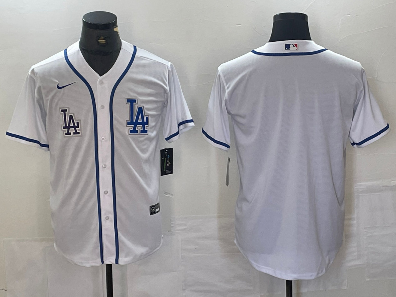 Men's Los Angeles Dodgers Gig logo White Cool Base Stitched Baseball Jersey 3