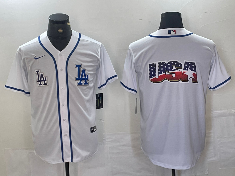 Men's Los Angeles Dodgers Gig logo White Cool Base Stitched Baseball Jersey