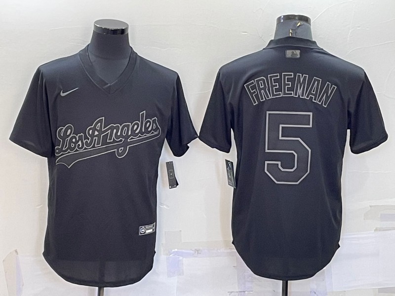 Men's Los Angeles Dodgers Black Stitched Baseball Jersey