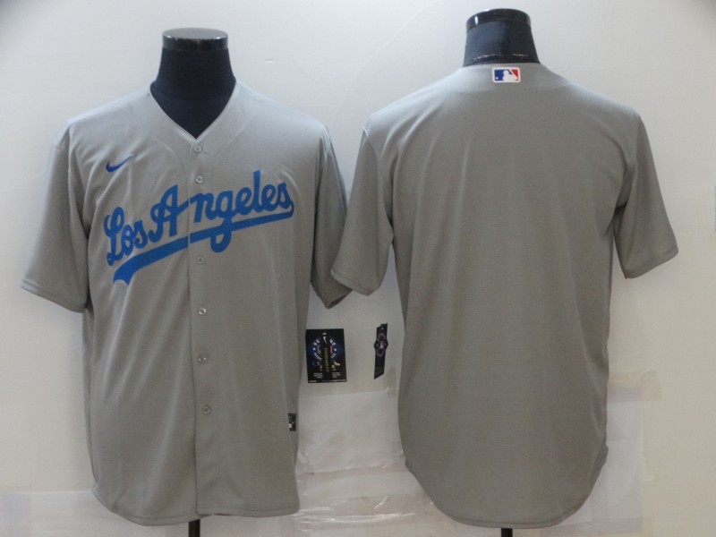 Nike Men's Los Angeles Dodgers grey blank Authentic Team MLB Jersey