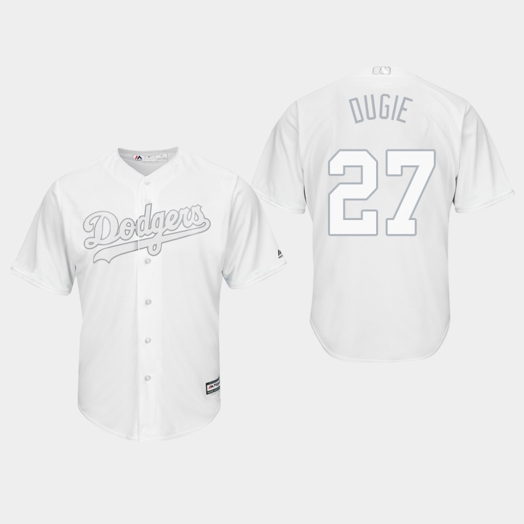 Men's Los Angeles Dodgers Alex Verdugo #27 White 2019 Players' Weekend Dugie Jersey