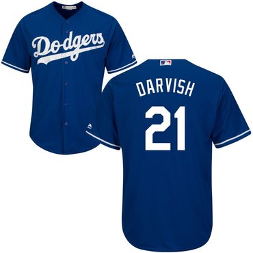 Men Yu Darvish #21 Los Angeles Dodgers Alternate Royal Cool Base Jersey