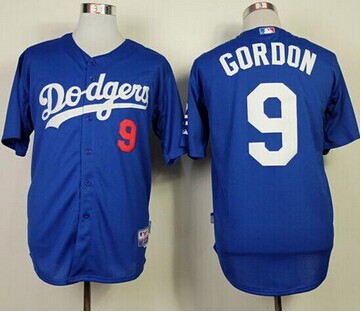 Los Angeles Dodgers #9 Dee Gordon Blue Cool Base Baseball Jersey