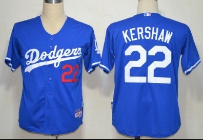 Los Angels Dodgers #22 Clayton Kershaw Blue MLB Jersey
