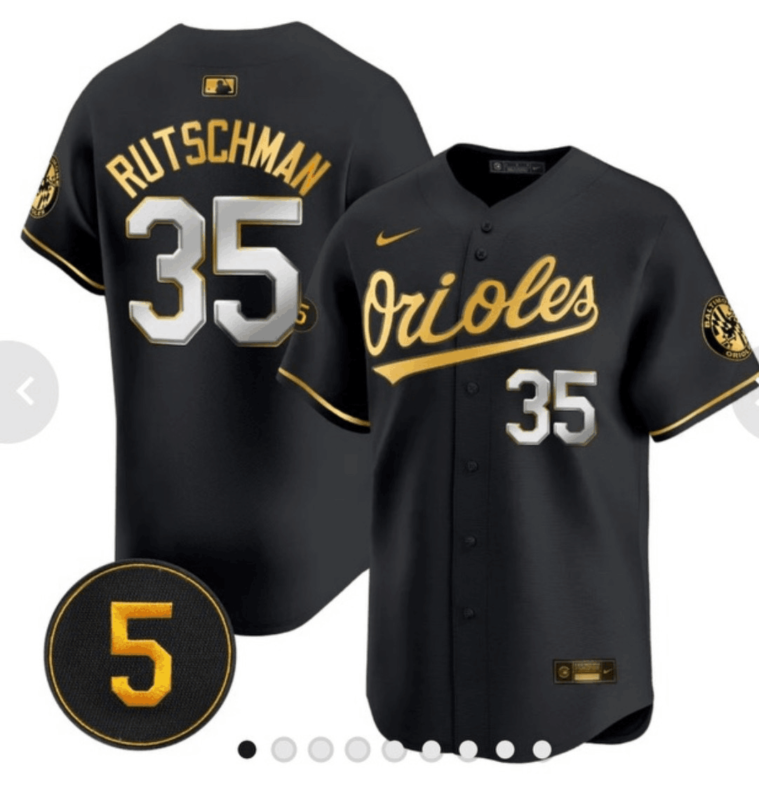 Men's Baltimore Orioles #35 Adley Rutschman Black 2024 Home Limited Cool Base Stitched Baseball Jersey