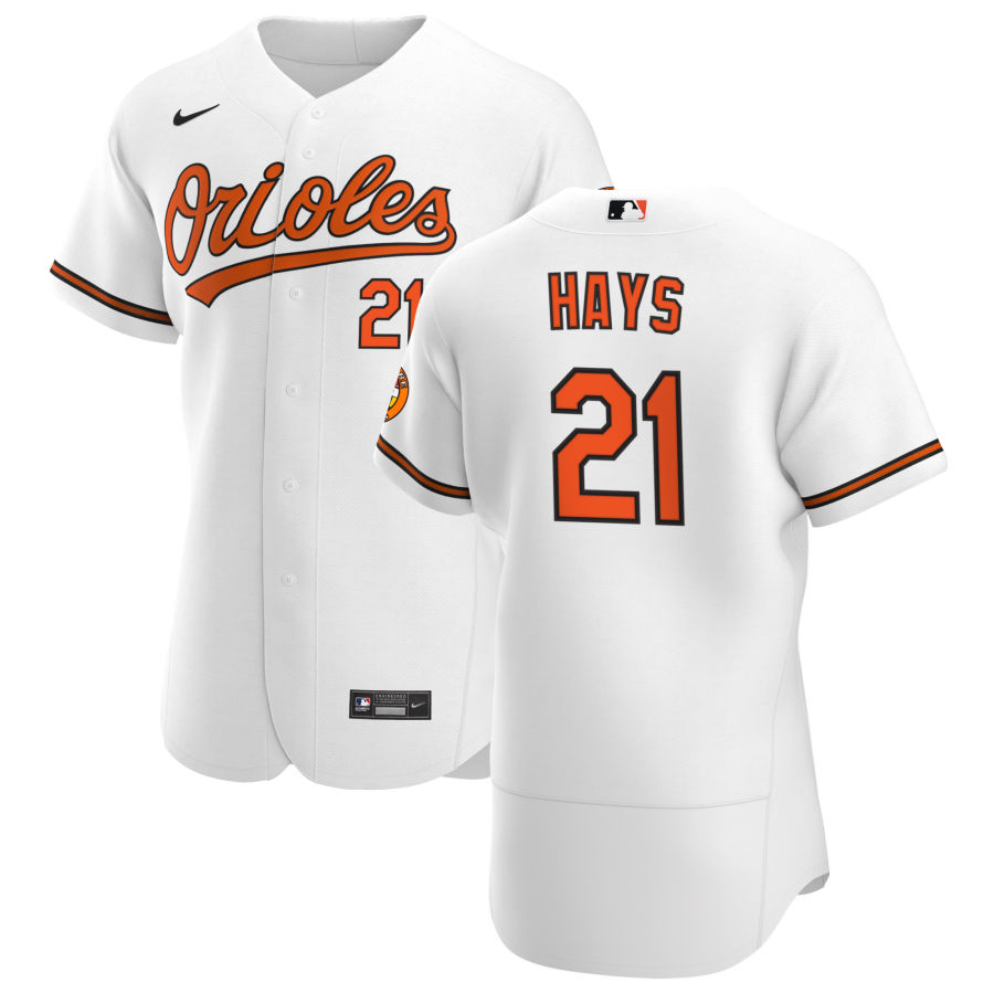 Baltimore Orioles #21 Austin Hays Men's Nike White Home 2020 Authentic Player MLB Jersey