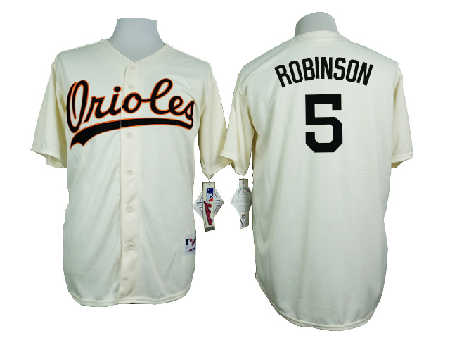 Orioles 5 Brooks Robinson Cream 1954 Turn Back The Clock Throwback Jersey