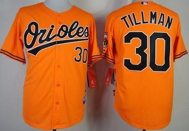 Baltimore Orioles #30 Chris Tillman Orange 1954-2014 60th Anniversary Cool Base Baseball Jersey
