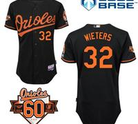 Baltimore Orioles #32 Matt Wieters Black 1954-2014 60th Anniversary Cool Base Baseball Jersey