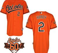 Baltimore Orioles #2 J.J. Hardy Orange 1954-2014 60th Anniversary Cool Base Baseball Jersey