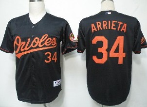 Baltimore Orioles 34 Arrieta Black MLB Jerseys
