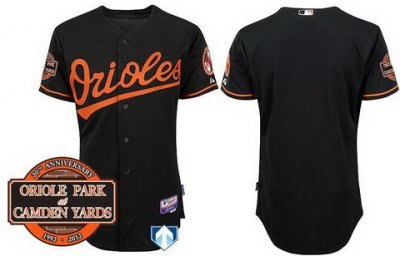 Baltimore Orioles Blank Black Cool Base MLB Jersey W 20th Anniversary Patch
