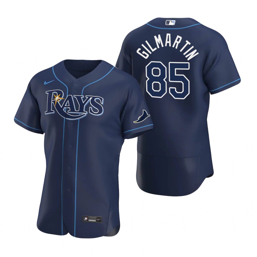 Tampa Bay Rays #85 Sean Gilmartin Men's Nike Navy Alternate 2020 Authentic Team MLB Jersey