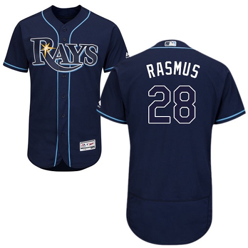 Rays #28 Colby Rasmus Dark Blue Flexbase Authentic Collection Stitched MLB Jersey