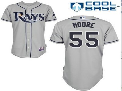 tampa bay rays 55 matt moore grey cool base jerseys
