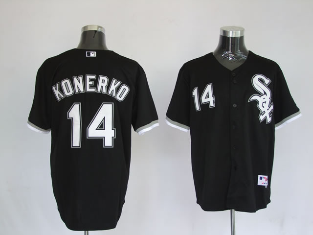 MLB Jerseys Chicago White Sox 14 Paul Konerko Black