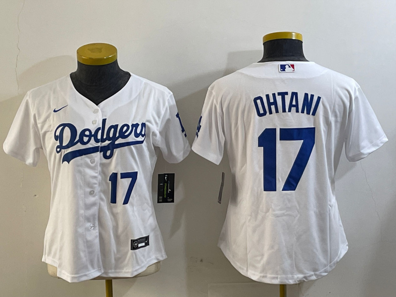 Women's Los Angeles Dodgers #17 Miguel Vargas White Cool Base Stitched Baseball Jersey 3