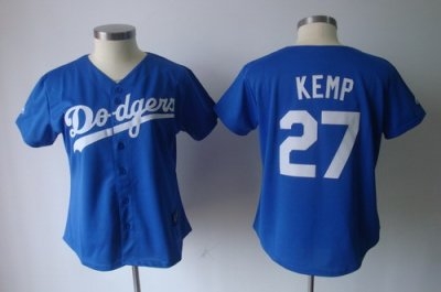 women los angeles dodgers 27# matt kemp royal blue jerseys1