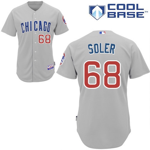 2015 New Chicago Cubs #68 Jorge Soler MLB Cool Base Stitched Gray Jerseys