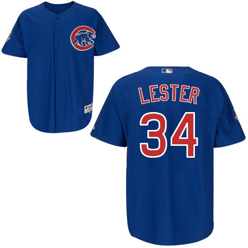 2015 New Chicago Cubs #34 Jon Lester Baseball Stitched Blue Jerseys