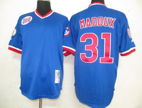 MLB Jersey Chicago Cubs 31 Maddux Blue (M&N)