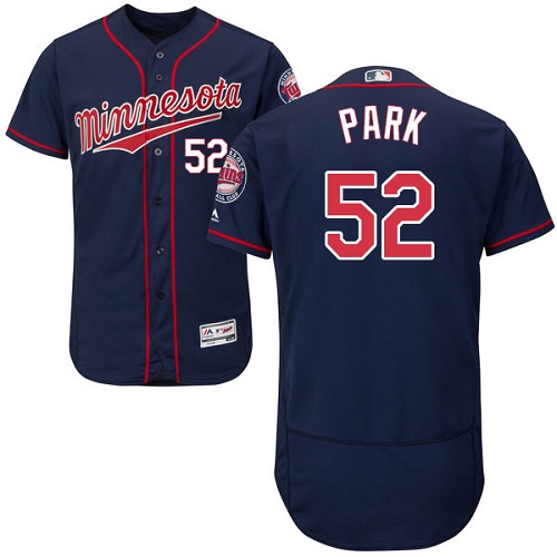 Twins #52 Byung-Ho Park Navy Blue Flexbase Authentic Collection Stitched MLB Jersey