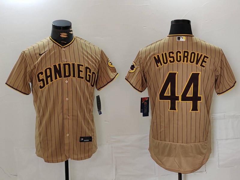Nike Men's San Diego Padres #44 Musgrove Tan Brown Authentic Alternate Player Jersey 2