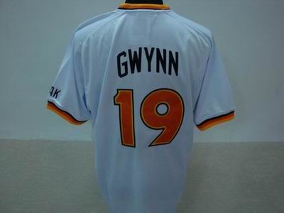 San Diego Padres 19# Tony Gwynn White Jerseys Majestic