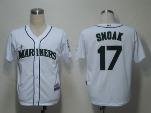 MLB Jerseys Seattle Mariners 17 Smoak White Cool Base